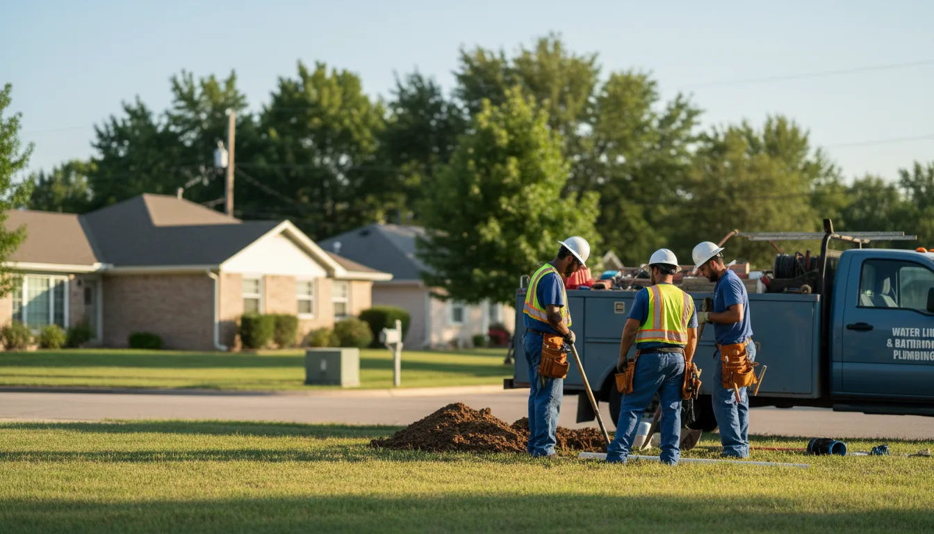 Residential water line and bathroom plumbing service in New Caney, TX